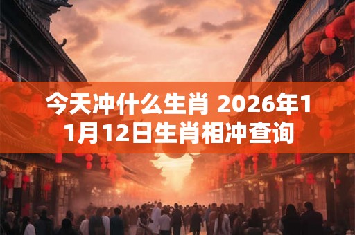 今天冲什么生肖 2026年11月12日生肖相冲查询
