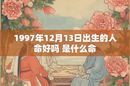 1997年12月13日出生的人命好吗 是什么命 1997年12月13日出生的人命好吗 是什么命