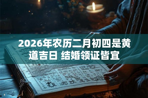 2026年农历二月初四是黄道吉日 结婚领证皆宜 2026年农历二月初四是黄道吉日 结婚领证皆宜