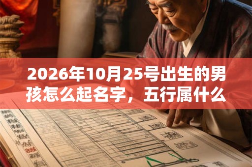 2026年10月25号出生的男孩怎么起名字,五行属什么 2026年10月25号出生的男孩怎么起名字,五行属什么