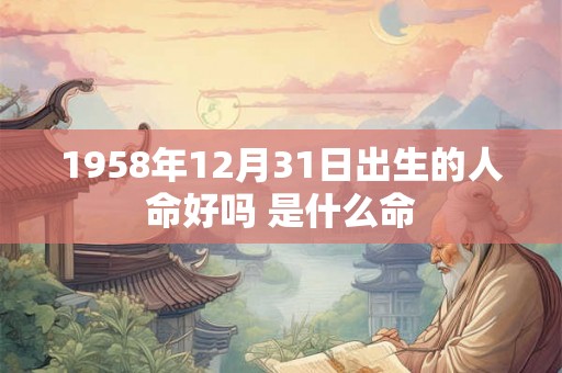 1958年12月31日出生的人命好吗 是什么命 1958年12月31日出生的人命好吗 是什么命