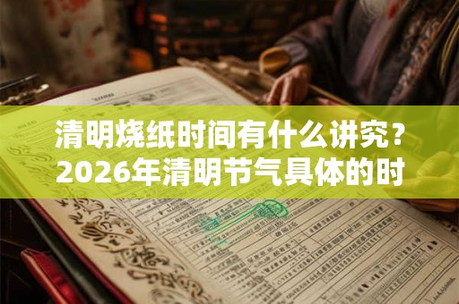 清明烧纸时间有什么讲究？2026年清明节气具体的时间