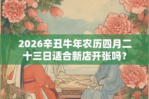 2026辛丑牛年农历四月二十三日适合新店开张吗? 2026辛丑牛年农历四月二十三日适合新店开张吗?