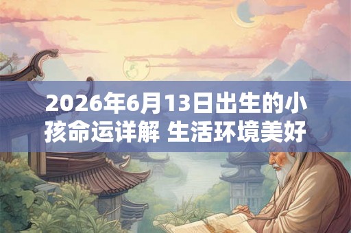 2026年6月13日出生的小孩命运详解 生活环境美好一生无忧无虑