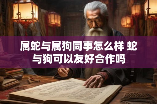 属蛇与属狗同事怎么样 蛇与狗可以友好合作吗 属蛇与属狗同事怎么样 蛇与狗可以友好合作吗