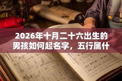 2026年十月二十六出生的男孩如何起名字，五行属什么