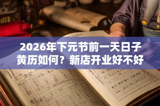 2026年下元节前一天日子黄历如何?新店开业好不好? 2026年下元节前一天日子黄历如何?新店开业好不好?
