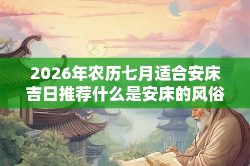 2026年农历七月适合安床吉日推荐什么是安床的风俗仪式