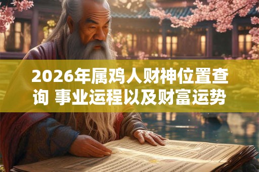 2026年属鸡人财神位置查询 事业运程以及财富运势解析