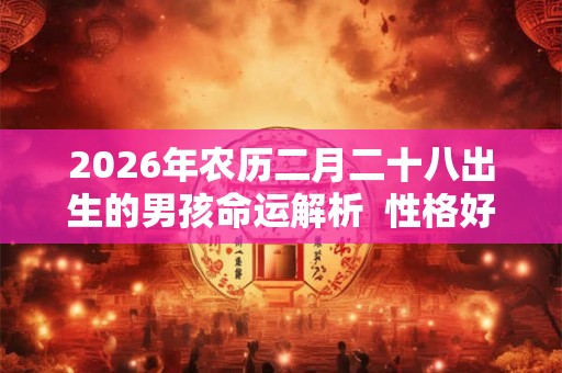 2026年农历二月二十八出生的男孩命运解析  性格好吗
