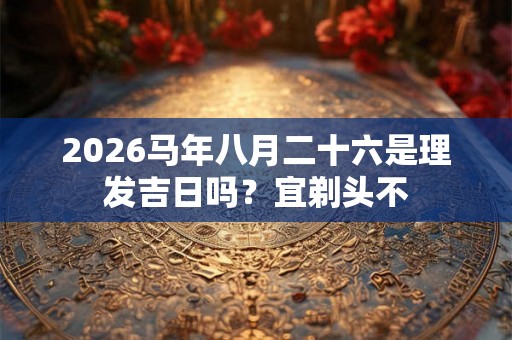 2026马年八月二十六是理发吉日吗?宜剃头不 2026马年八月二十六是理发吉日吗?宜剃头不