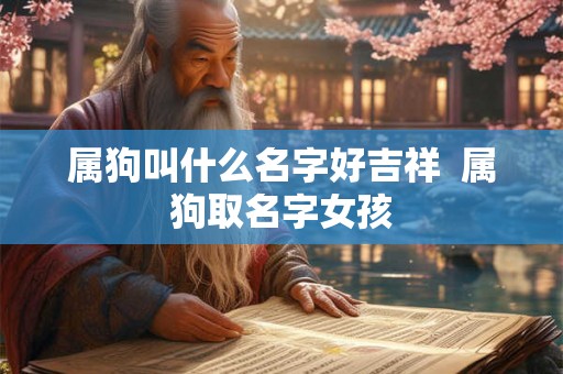 属狗叫什么名字好吉祥  属狗取名字女孩