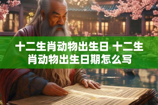 十二生肖动物出生日 十二生肖动物出生日期怎么写