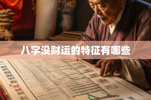 八字没财运的特征有哪些