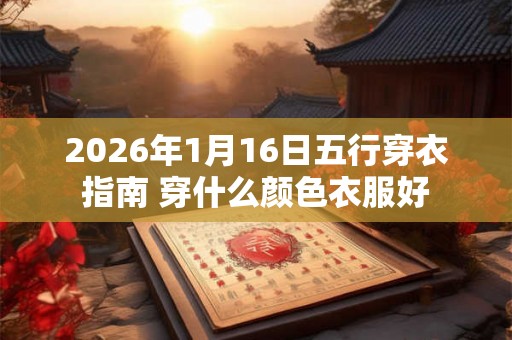 2026年1月16日五行穿衣指南 穿什么颜色衣服好 2026年1月16日五行穿衣指南 穿什么颜色衣服好