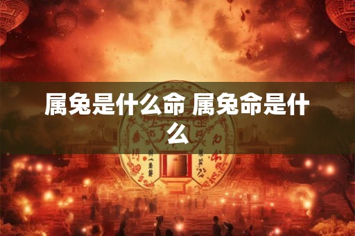 属兔是什么命 属兔命是什么 属兔是什么命 属兔命是什么