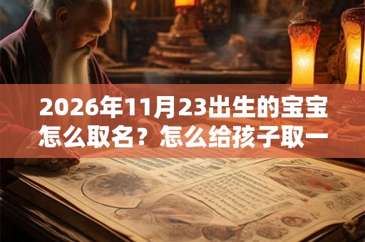 2026年11月23出生的宝宝怎么取名?怎么给孩子取一个好的名字? 2026年11月23出生的宝宝怎么取名?怎么给孩子取一个好的名字?