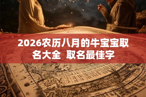 2026农历八月的牛宝宝取名大全  取名最佳字