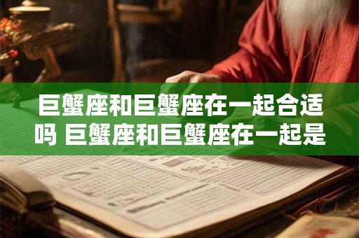巨蟹座和巨蟹座在一起合适吗 巨蟹座和巨蟹座在一起是否相容