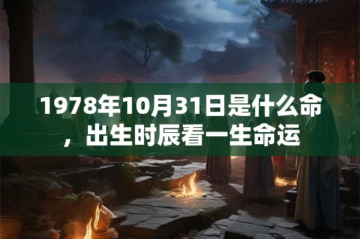 1978年10月31日是什么命，出生时辰看一生命运
