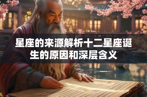 星座的来源解析十二星座诞生的原因和深层含义