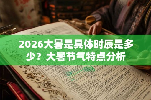 2026大暑是具体时辰是多少?大暑节气特点分析 2026大暑是具体时辰是多少?大暑节气特点分析