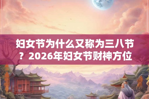 妇女节为什么又称为三八节？2026年妇女节财神方位