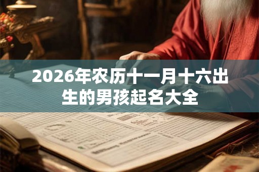 2026年农历十一月十六出生的男孩起名大全