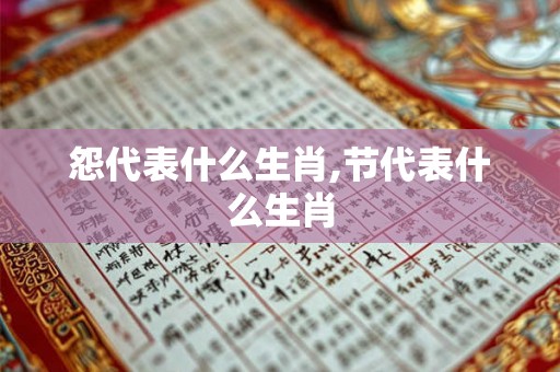 怨代表什么生肖,节代表什么生肖