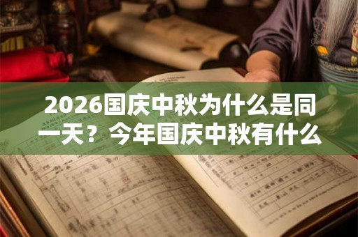 2026国庆中秋为什么是同一天？今年国庆中秋有什么活动？