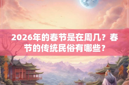 2026年的春节是在周几?春节的传统民俗有哪些? 2026年的春节是在周几?春节的传统民俗有哪些?