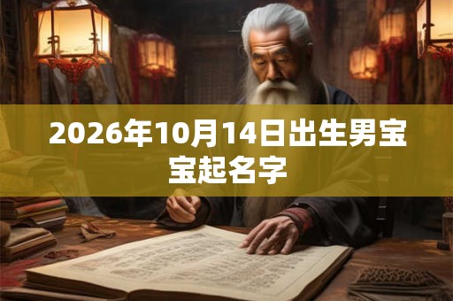 2026年10月14日出生男宝宝起名字 2026年10月14日出生男宝宝起名字