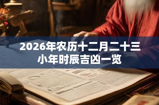 2026年农历十二月二十三小年时辰吉凶一览