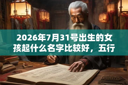2026年7月31号出生的女孩起什么名字比较好，五行属什么