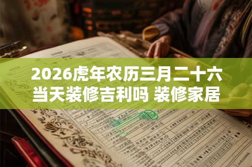 2026虎年农历三月二十六当天装修吉利吗 装修家居有什么讲究 2026虎年农历三月二十六当天装修吉利吗 装修家居有什么讲究