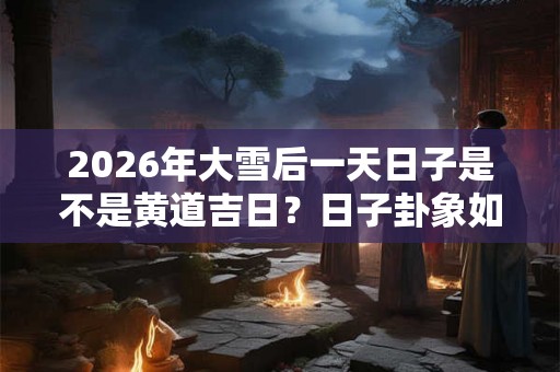 2026年大雪后一天日子是不是黄道吉日？日子卦象如何？