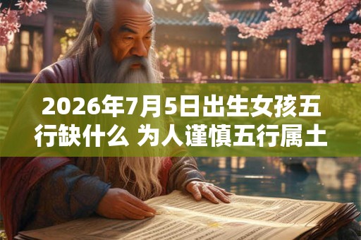 2026年7月5日出生女孩五行缺什么 为人谨慎五行属土
