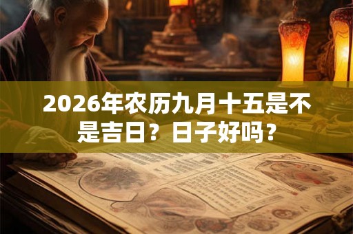 2026年农历九月十五是不是吉日？日子好吗？