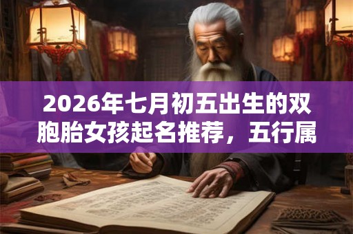2026年七月初五出生的双胞胎女孩起名推荐，五行属什么