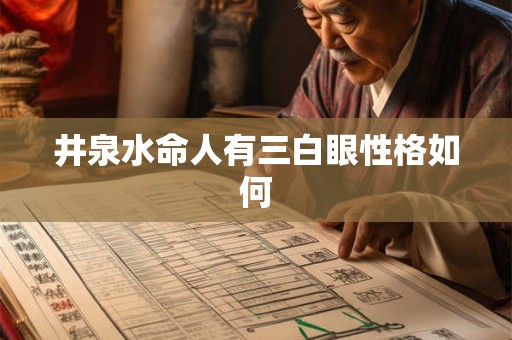 井泉水命人有三白眼性格如何