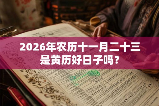 2026年农历十一月二十三是黄历好日子吗？