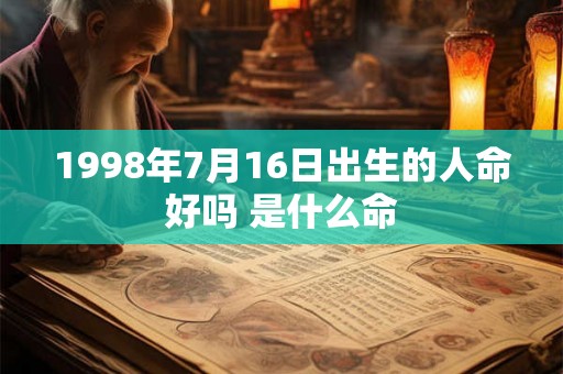 1998年7月16日出生的人命好吗 是什么命