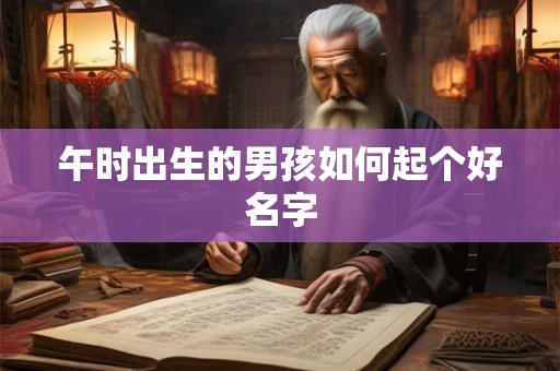 午时出生的男孩如何起个好名字 午时出生的男孩如何起个好名字