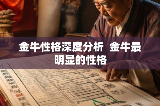 金牛性格深度分析  金牛最明显的性格