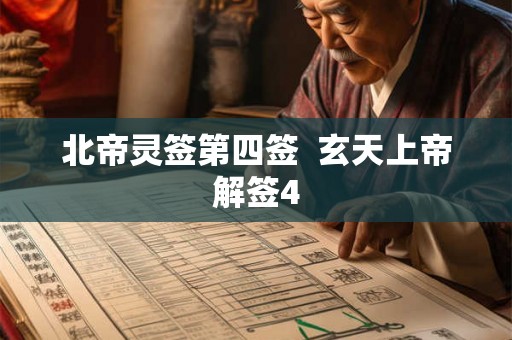 北帝灵签第四签  玄天上帝解签4