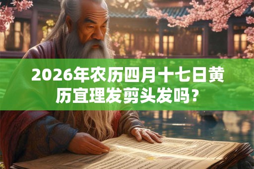 2026年农历四月十七日黄历宜理发剪头发吗? 2026年农历四月十七日黄历宜理发剪头发吗?