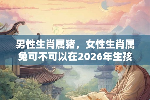男性生肖属猪，女性生肖属兔可不可以在2026年生孩子？