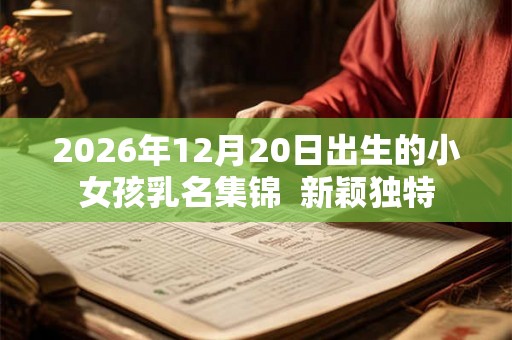 2026年12月20日出生的小女孩乳名集锦  新颖独特
