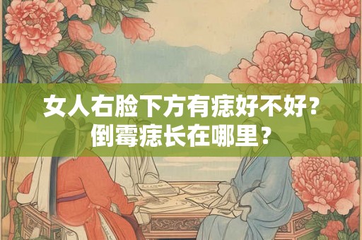 女人右脸下方有痣好不好？倒霉痣长在哪里？