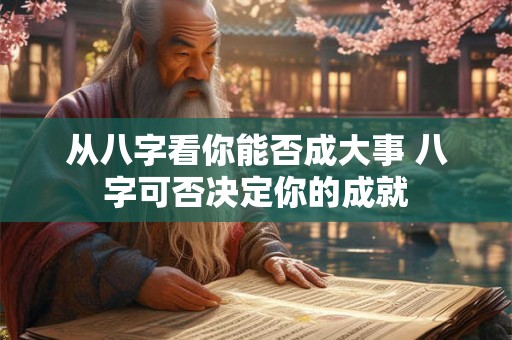 从八字看你能否成大事 八字可否决定你的成就 从八字看你能否成大事 八字可否决定你的成就